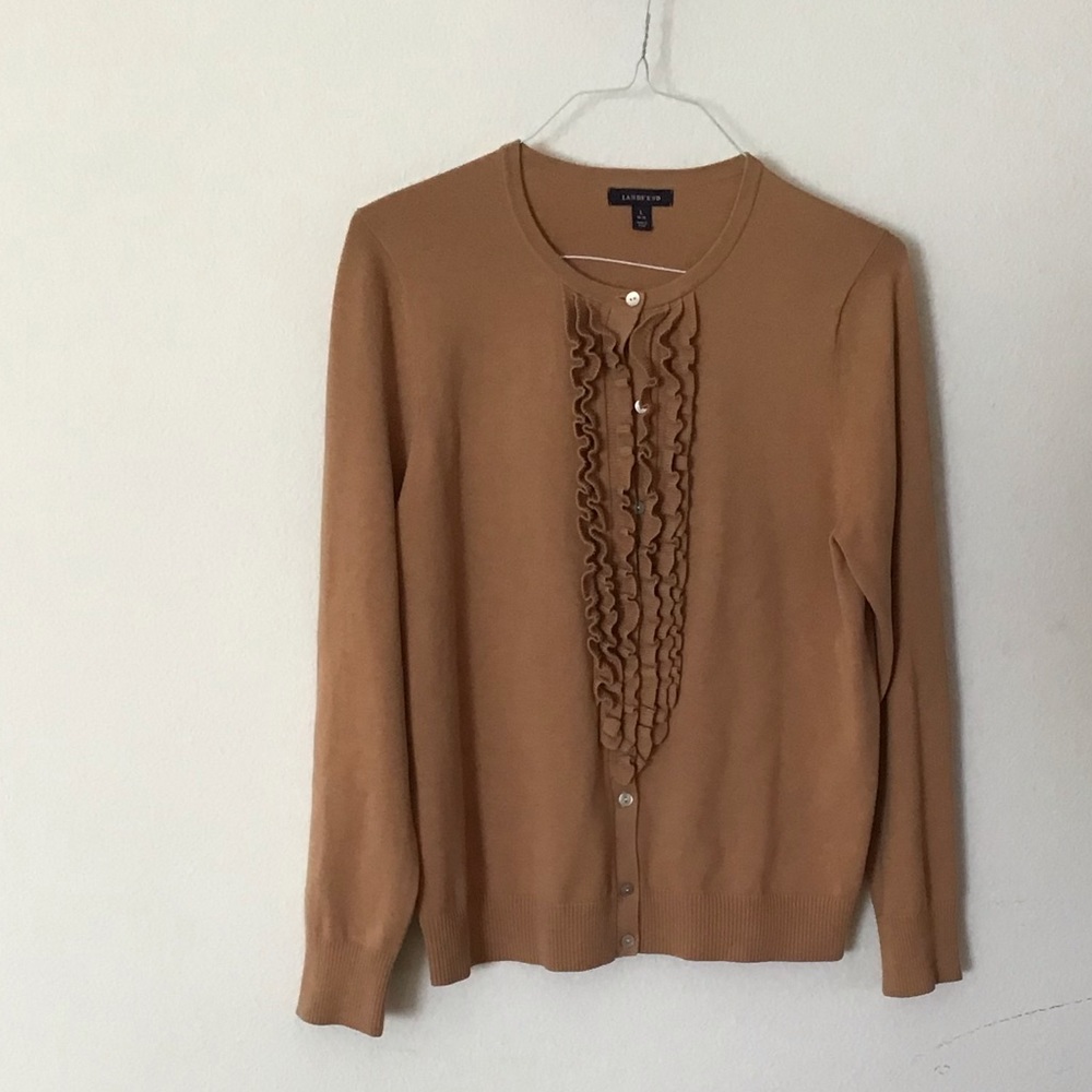 Ruffled Buttoned Down Cardigan